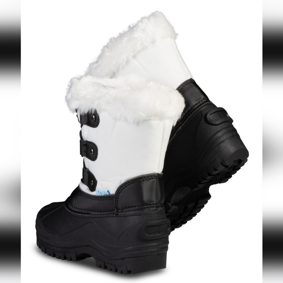 ZOOGS | White & Black Bungee Lace-Up Snow Boot - Toddler 7 - Picture 2 of 3